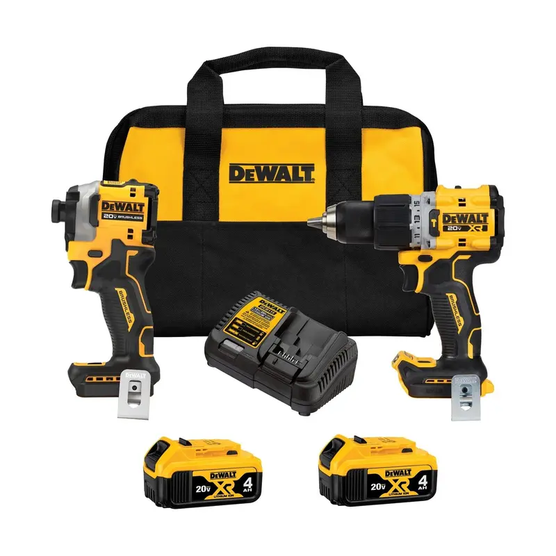 DeWalt DCK2050M2 20V MAX XR Brushless 1/2 in. Hammer Drill & 1/4 in. Impact Driver 4.0Ah Kit