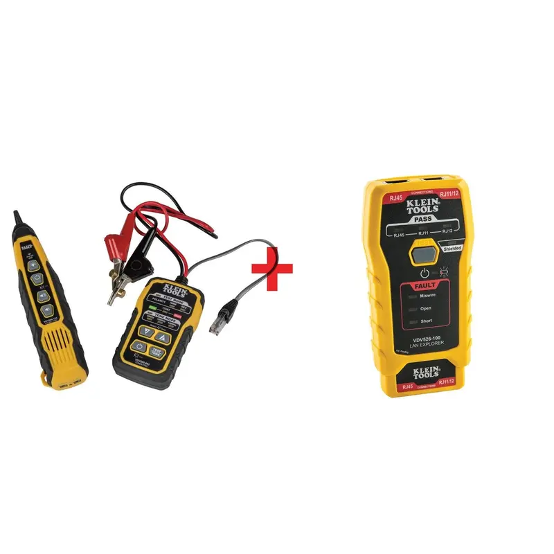 Klein Tools Tone & Probe PRO Wire Tracing Kit with LAN Explorer Network & Data Cable Tester Kit