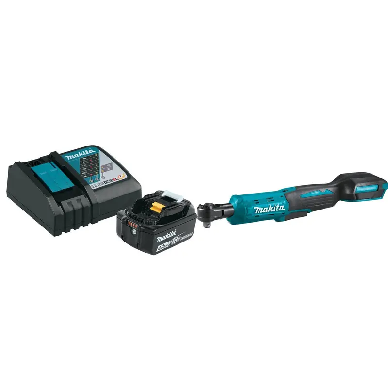 Makita 18V 4.0Ah Battery and Charger Starter Pack with 18V LXT Lithium-Ion Cordless 3/8-Inch / 1/4-Inch Sq. Drive Ratchet