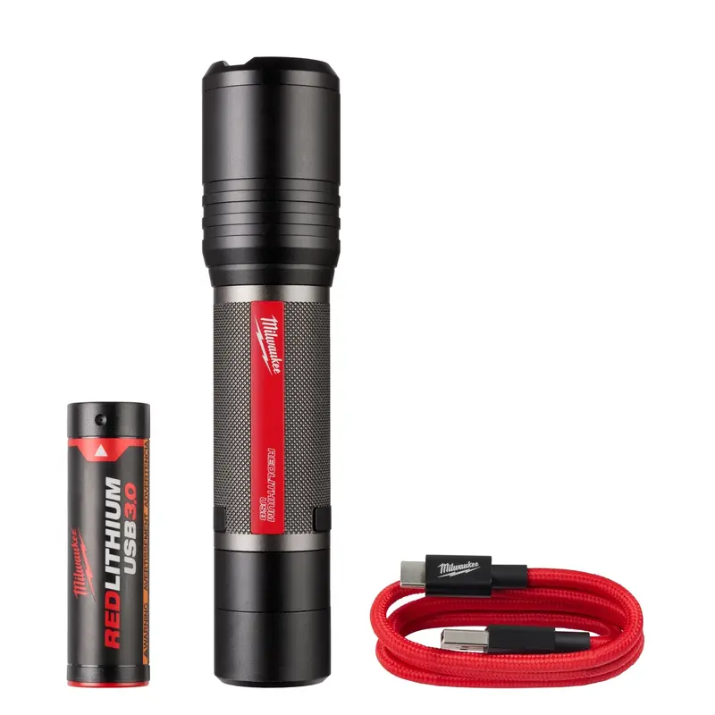 Milwaukee 2162-21 REDLITHIUM USB 2,000L Slide Focus Flashlight