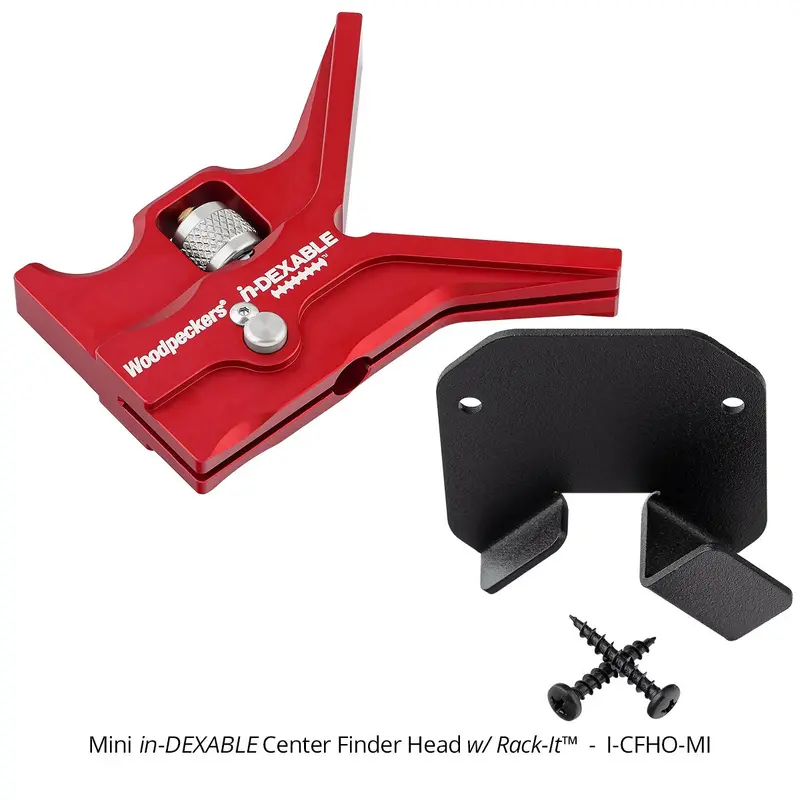 Woodpeckers I-CFHO-MI Mini in-DEXABLE Center Finder (Head Only - Inch) & Rack-It