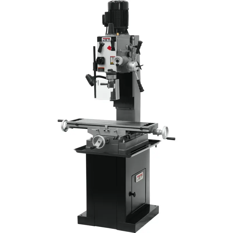 JET 351161 JMD-45GHPF Geared Head Square Column Mill/Drill with Power Downfeed with DP500 2-Axis DRO & X-Axis Powerfeed