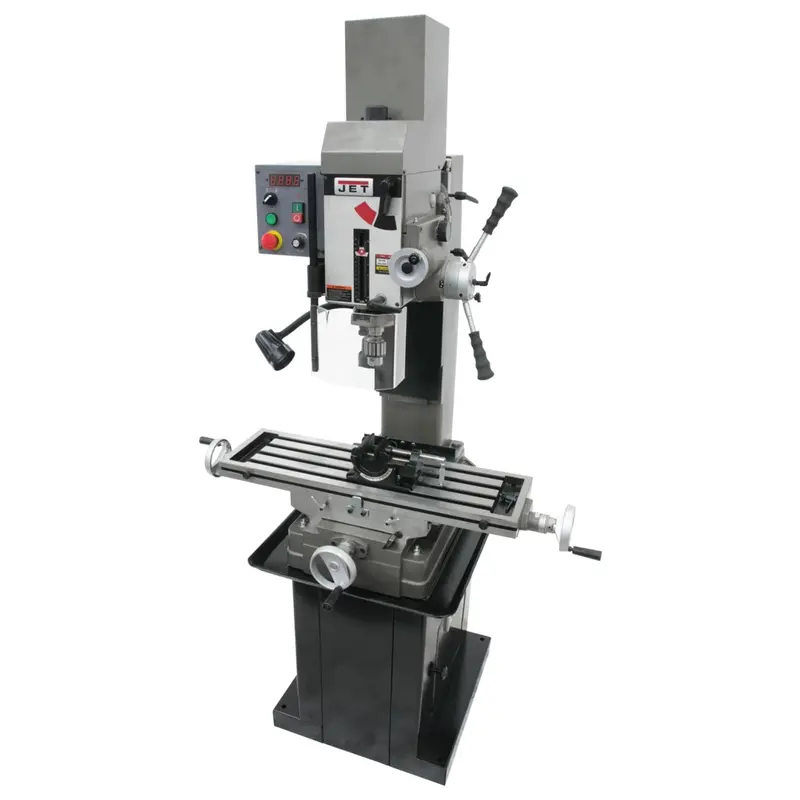 JET 351164 JMD-45VSPFT Variable Speed Geared Head Square Column Mill/Drill with Power Downfeed & Newall DP500 2-Axis DRO