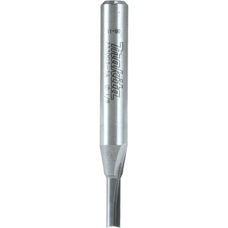 Makita 733003-1A Router Bit 1/8" Straight-Single Flute, 1/4" SH, Solid Carbide