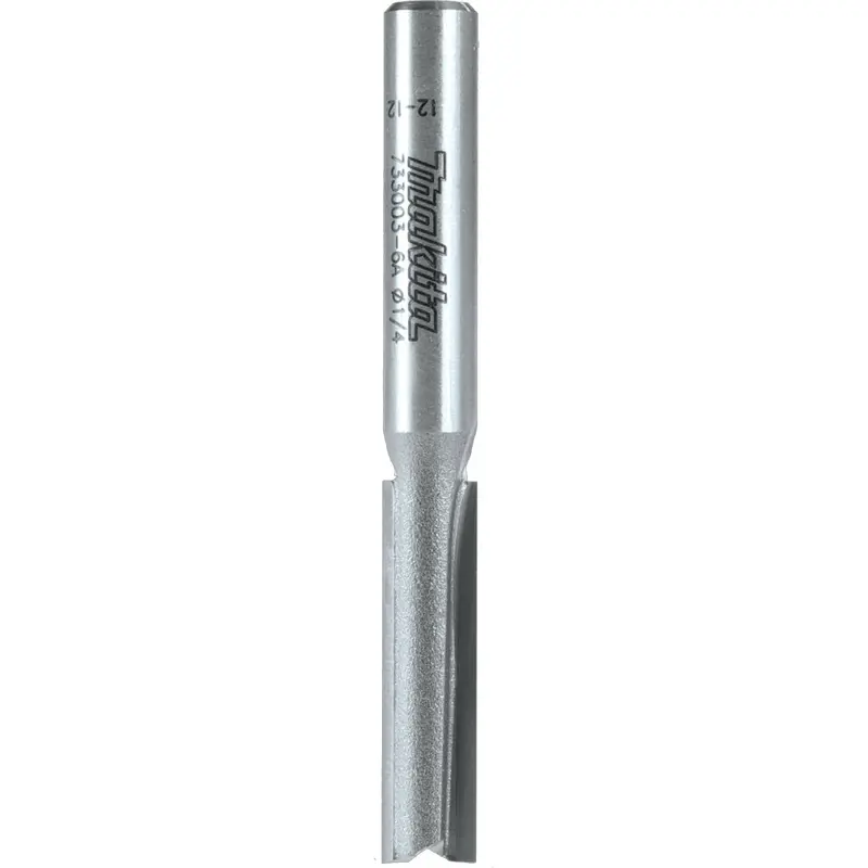 Makita 733003-6A Router Bit 1/4" Straight 2 Flute, 1" Cut, 1/4" SH, C.T
