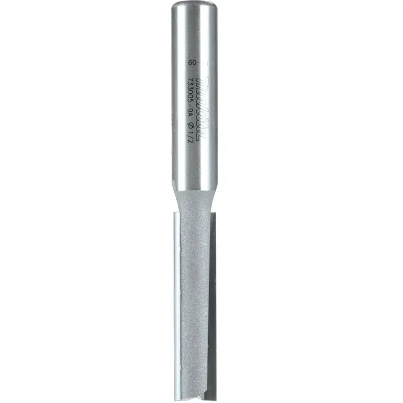 Makita 733005-9A 1/2" Straight, 2 Flute, C.T. Router Bit, 1/2" Shank, 2" Cut