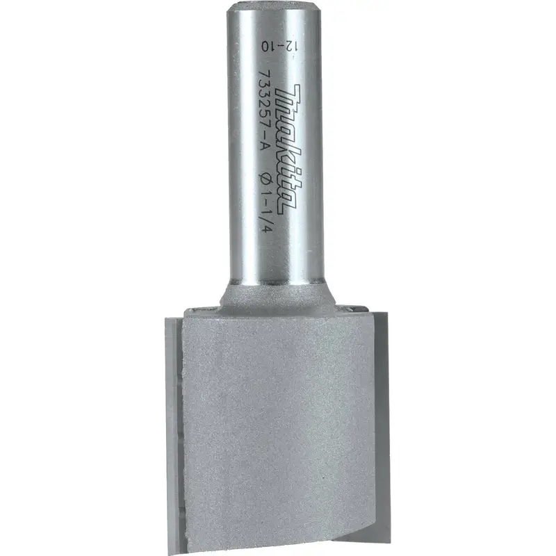 Makita 733257-A Router Bit 1-1/4" Straight 2 Flute, 1-1/4" Cut, 1/2" SH, C.T