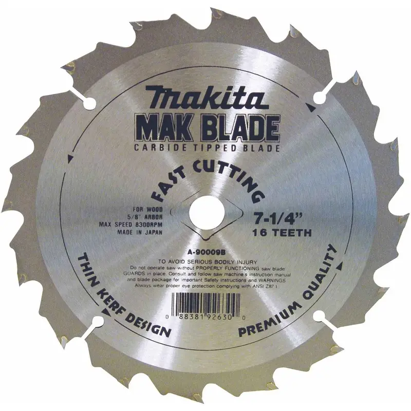 Makita A-90009-B-10 7-1/4" 16T Carbide-Tipped Circular Saw Blade, 10/pk