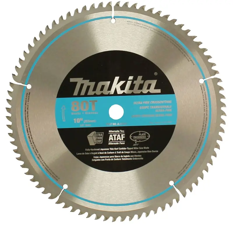 Makita A-93681 10" 80T Micro-Polished Miter Saw Blade