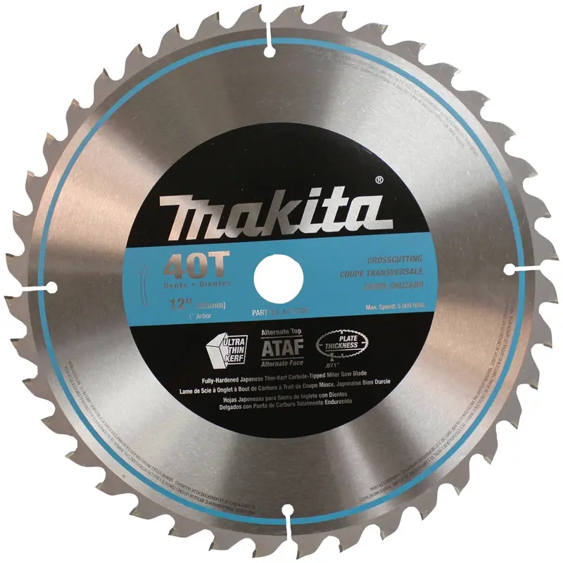 Makita A-93706 12" 40T Micro-Polished Miter Saw Blade