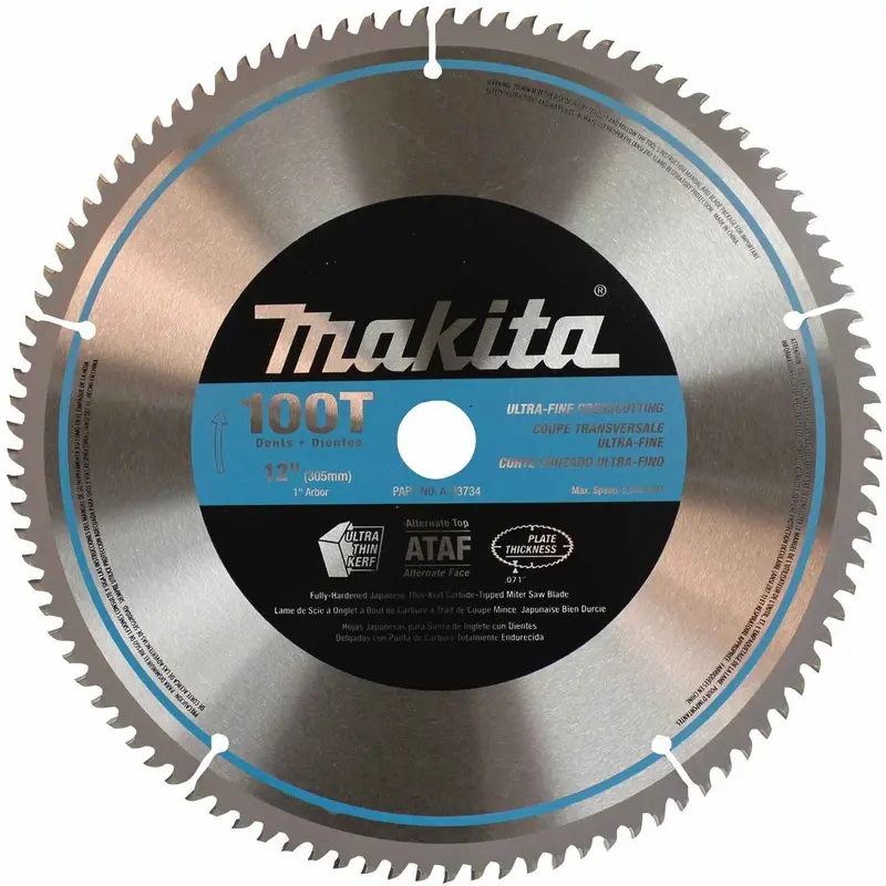Makita A-93734 12" 100T Micro-Polished Miter Saw Blade