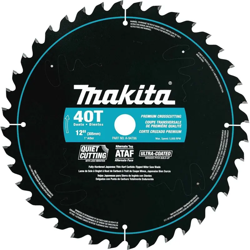Makita A-94786 12" 40T Ultra-Coated Miter Saw Blade