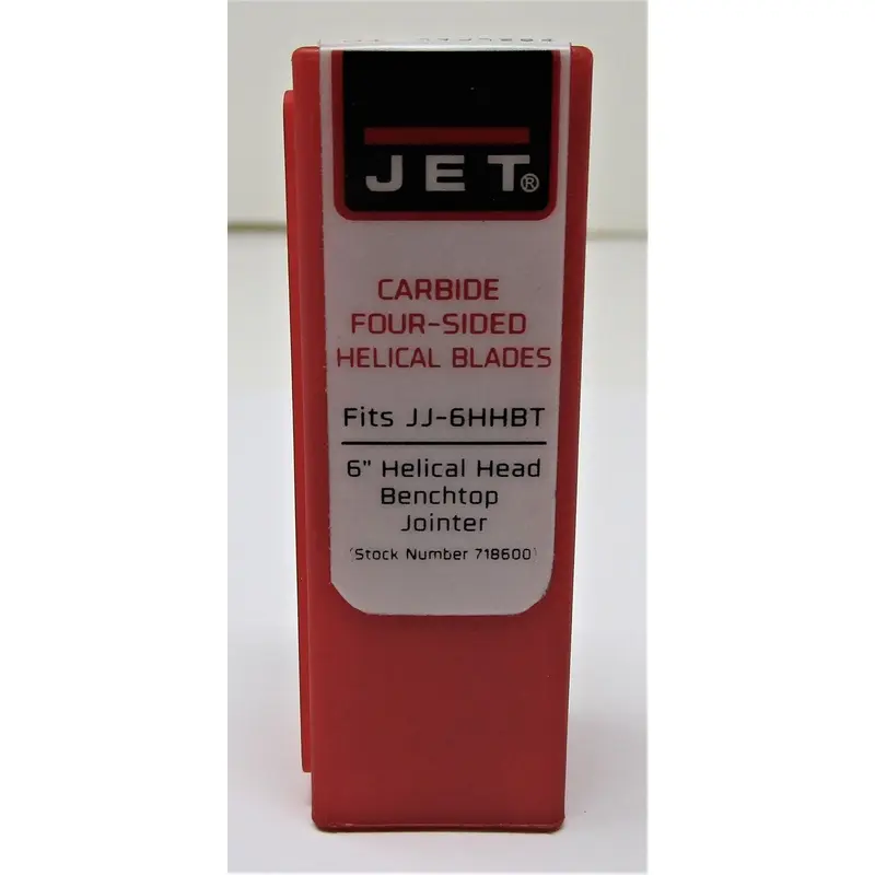 JET 718601 JJ-6HHBT 4 Sided Carbide Helical Head Blades (10 pieces)