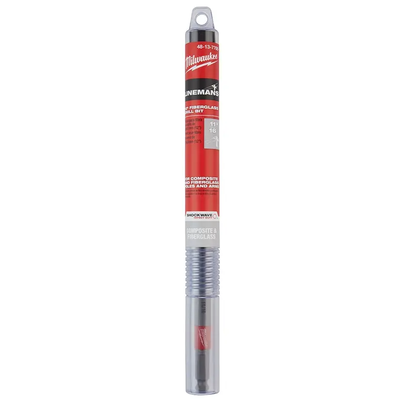 Milwaukee 48-13-7705 11/16-Inch x 12-Inch Shockwave Impact Duty Lineman's Fiberglass Drill Bit