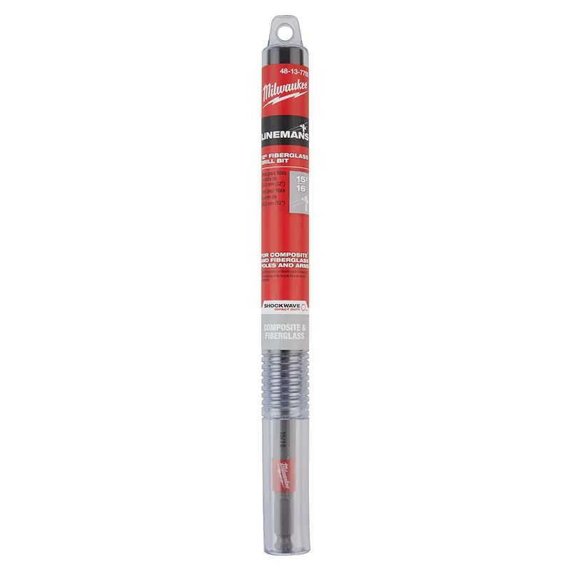 Milwaukee 48-13-7709 15/16-Inch x 12-Inch Shockwave Impact Duty Lineman's Fiberglass Drill Bit