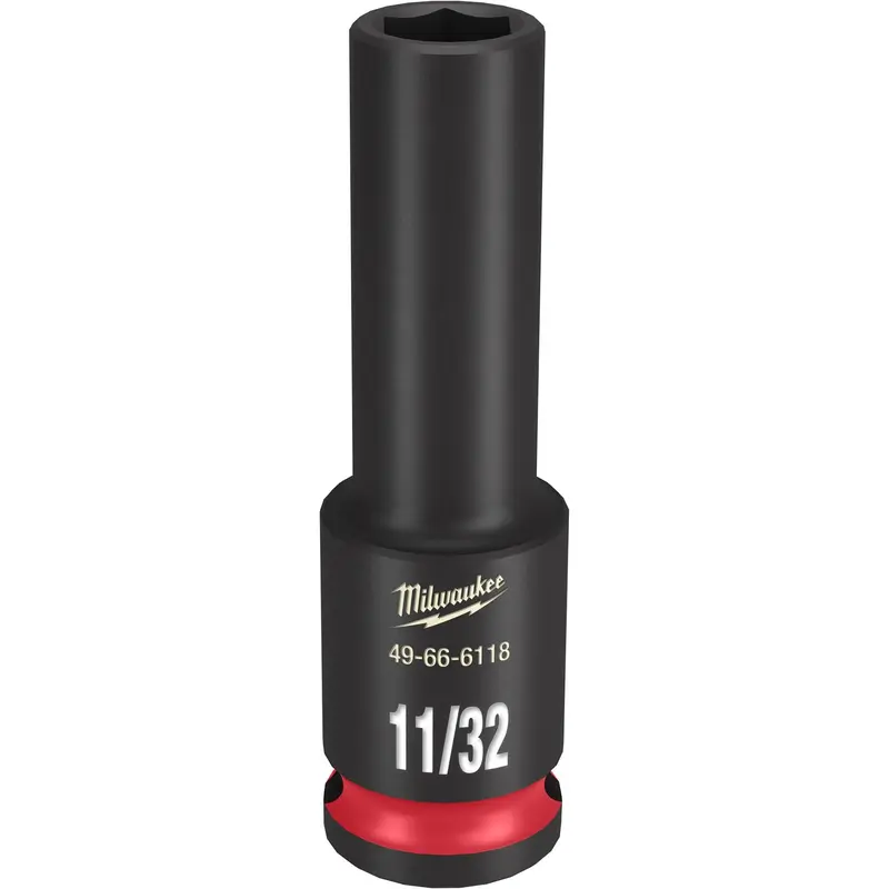 Milwaukee 49-66-6118 SHOCKWAVE Impact Duty 3/8-Inch Drive 11/32-Inch Deep 6 Point Socket