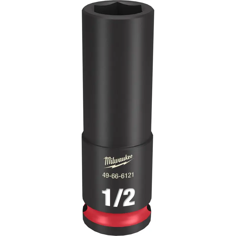 Milwaukee 49-66-6121 SHOCKWAVE Impact Duty 3/8-Inch Drive 1/2-Inch Deep 6 Point Socket