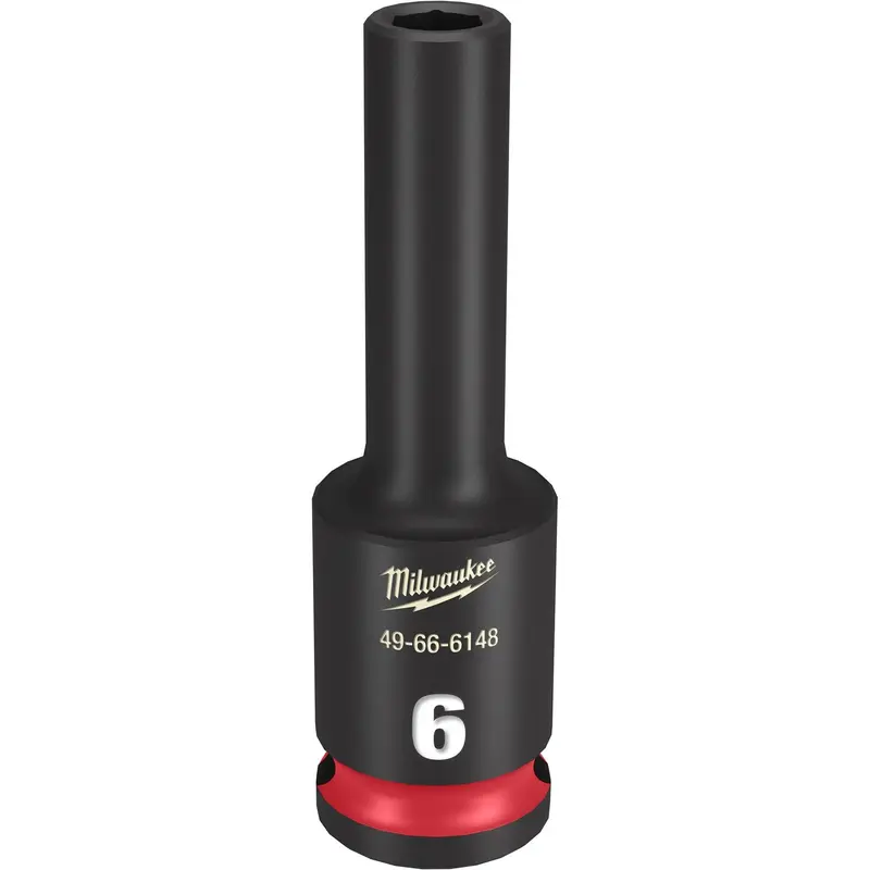 Milwaukee 49-66-6148 SHOCKWAVE Impact Duty 3/8-Inch Drive 6MM Deep 6 Point Socket