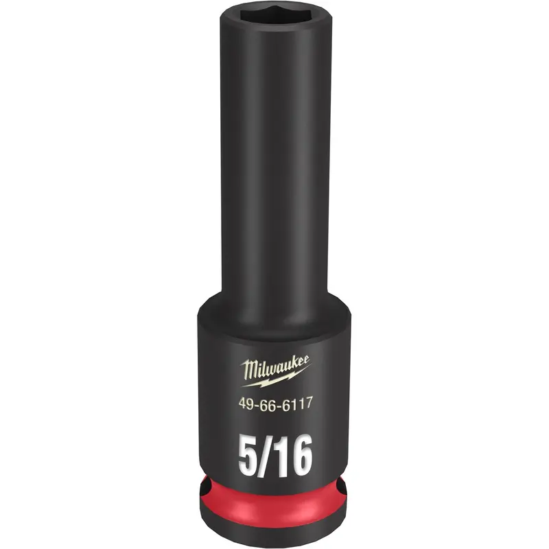 Milwaukee 49-66-6117 SHOCKWAVE Impact Duty 3/8-Inch Drive 5/16-Inch Deep 6 Point Socket