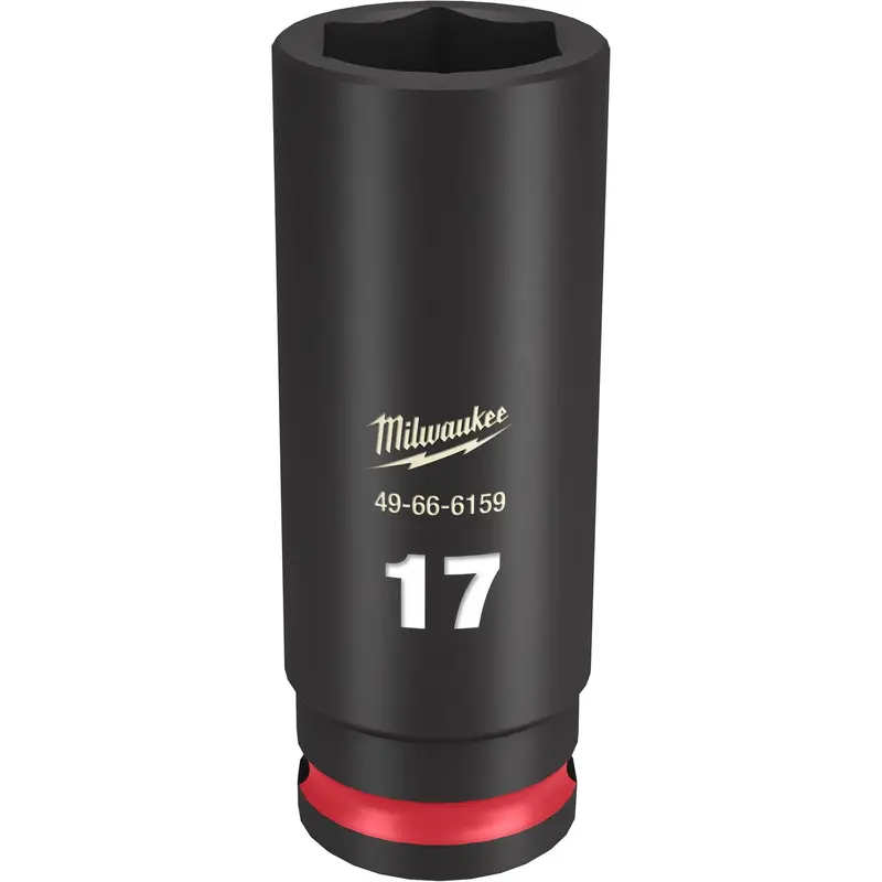 Milwaukee 49-66-6159 SHOCKWAVE Impact Duty 3/8-Inch Drive 17MM Deep 6 Point Socket