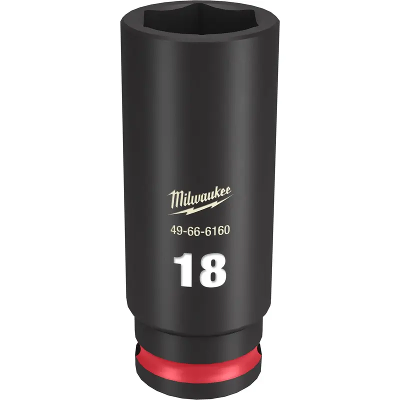 Milwaukee 49-66-6160 SHOCKWAVE Impact Duty 3/8-Inch Drive 18MM Deep 6 Point Socket
