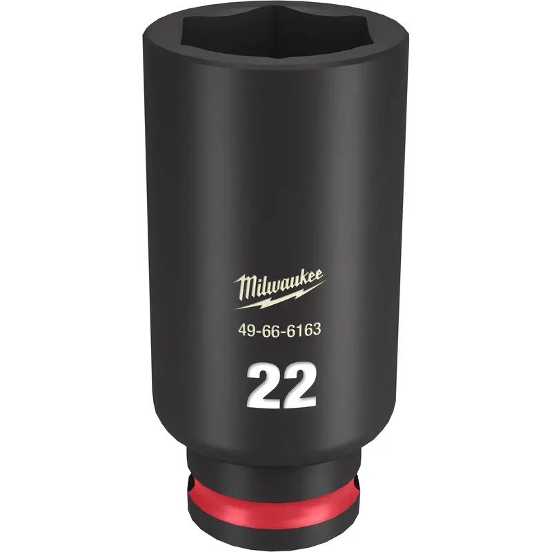 Milwaukee 49-66-6163 SHOCKWAVE Impact Duty 3/8-Inch Drive 22MM Deep 6 Point Socket