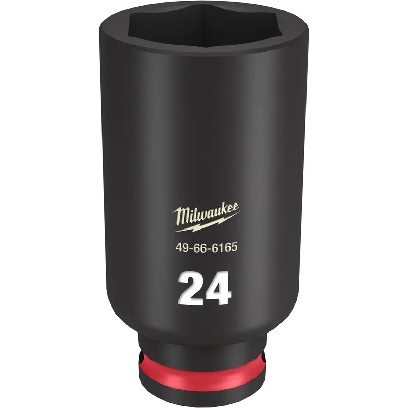 Milwaukee 49-66-6165 SHOCKWAVE Impact Duty 3/8-Inch Drive 24MM Deep 6 Point Socket
