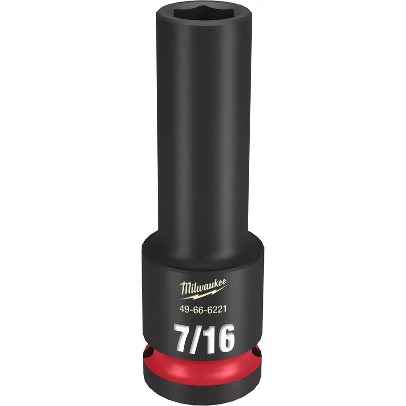 Milwaukee 49-66-6221 SHOCKWAVE Impact Duty 1/2-Inch Drive 7/16-Inch Deep 6 Point Socket