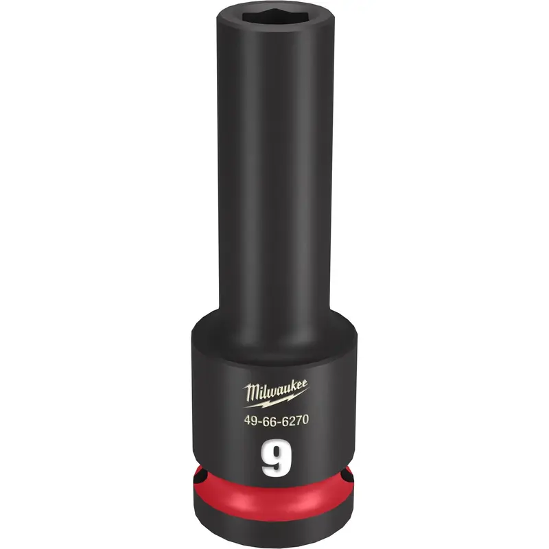 Milwaukee 49-66-6270 SHOCKWAVE Impact Duty 1/2-Inch Drive 9MM Deep 6 Point Socket