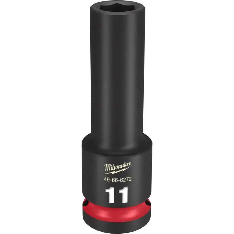 Milwaukee 49-66-6272 SHOCKWAVE Impact Duty 1/2-Inch Drive 11MM Deep 6 Point Socket