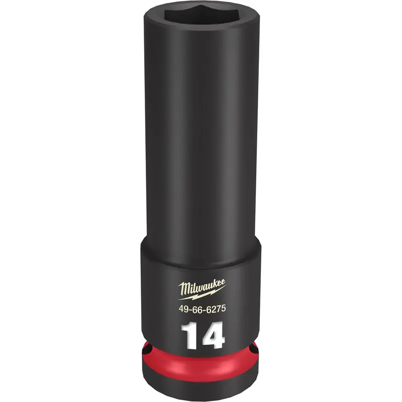 Milwaukee 49-66-6275 SHOCKWAVE Impact Duty 1/2-Inch Drive 14MM Deep 6 Point Socket