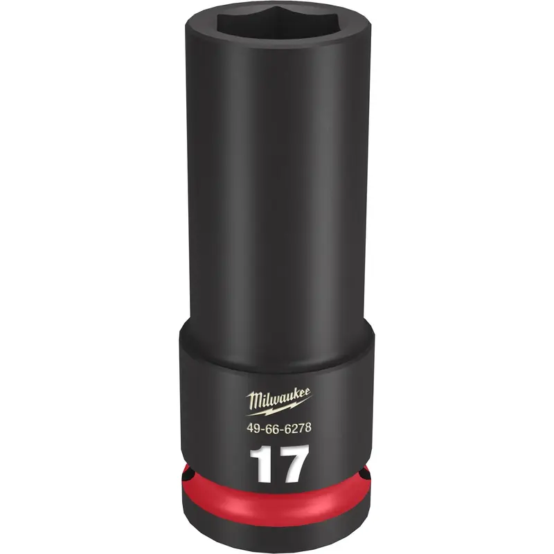 Milwaukee 49-66-6278 SHOCKWAVE Impact Duty 1/2-Inch Drive 17MM Deep 6 Point Socket