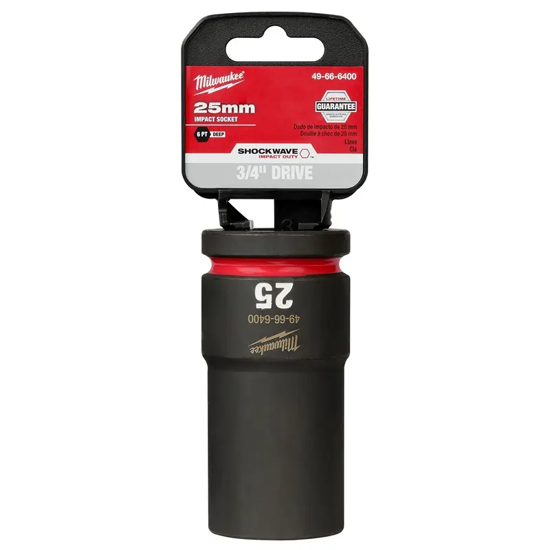 Milwaukee 49-66-6400 SHOCKWAVE Impact Duty 3/4-Inch Drive 25MM Deep 6 Point Socket