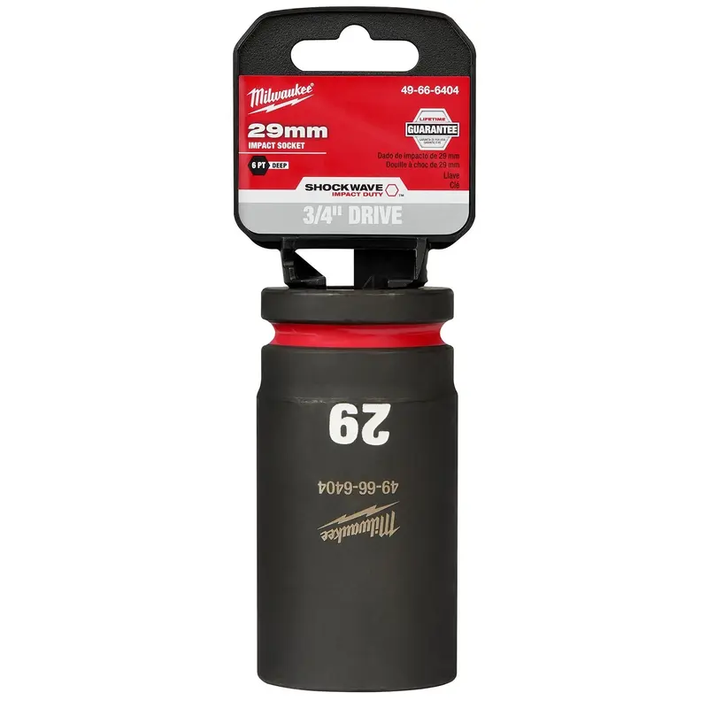 Milwaukee 49-66-6404 SHOCKWAVE Impact Duty 3/4-Inch Drive 29MM Deep 6 Point Socket