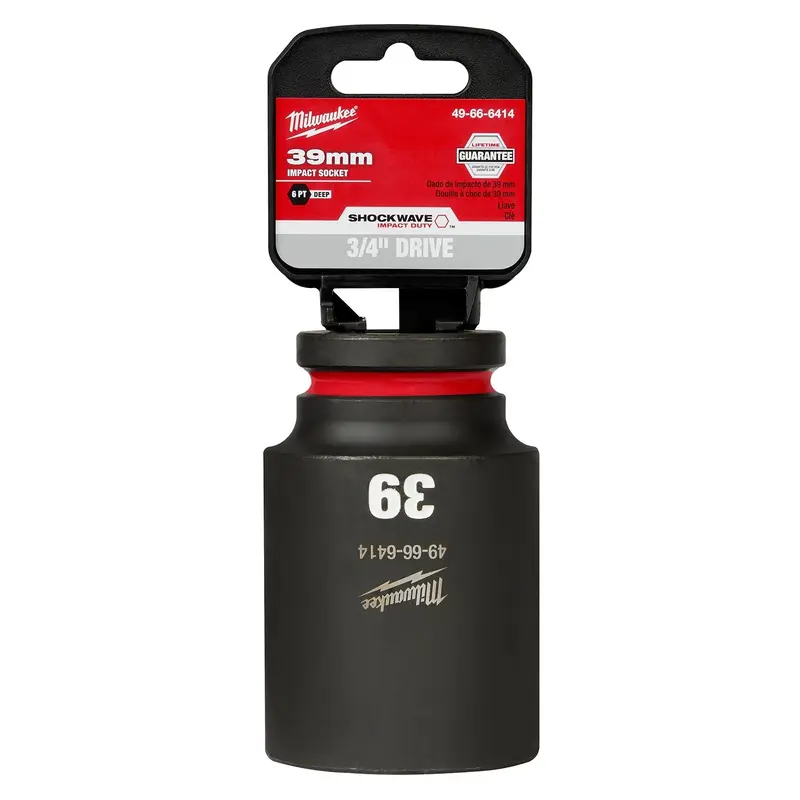 Milwaukee 49-66-6414 SHOCKWAVE Impact Duty 3/4-Inch Drive 39MM Deep 6 Point Socket