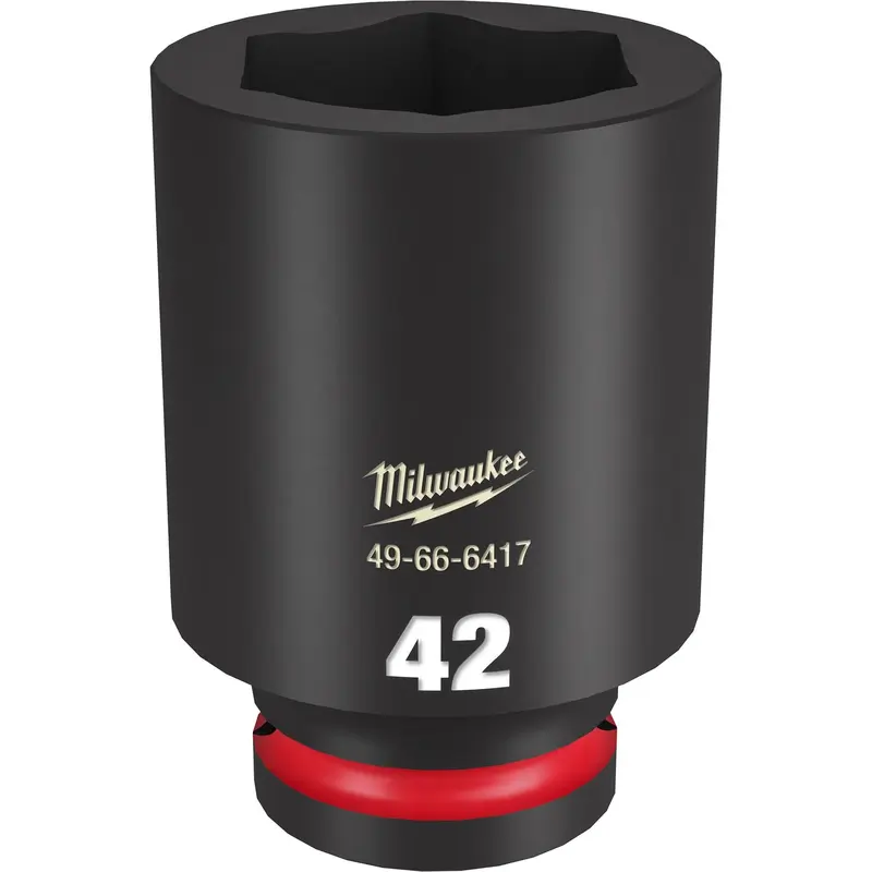 Milwaukee 49-66-6417 SHOCKWAVE Impact Duty 3/4-Inch Drive 42MM Deep 6 Point Socket