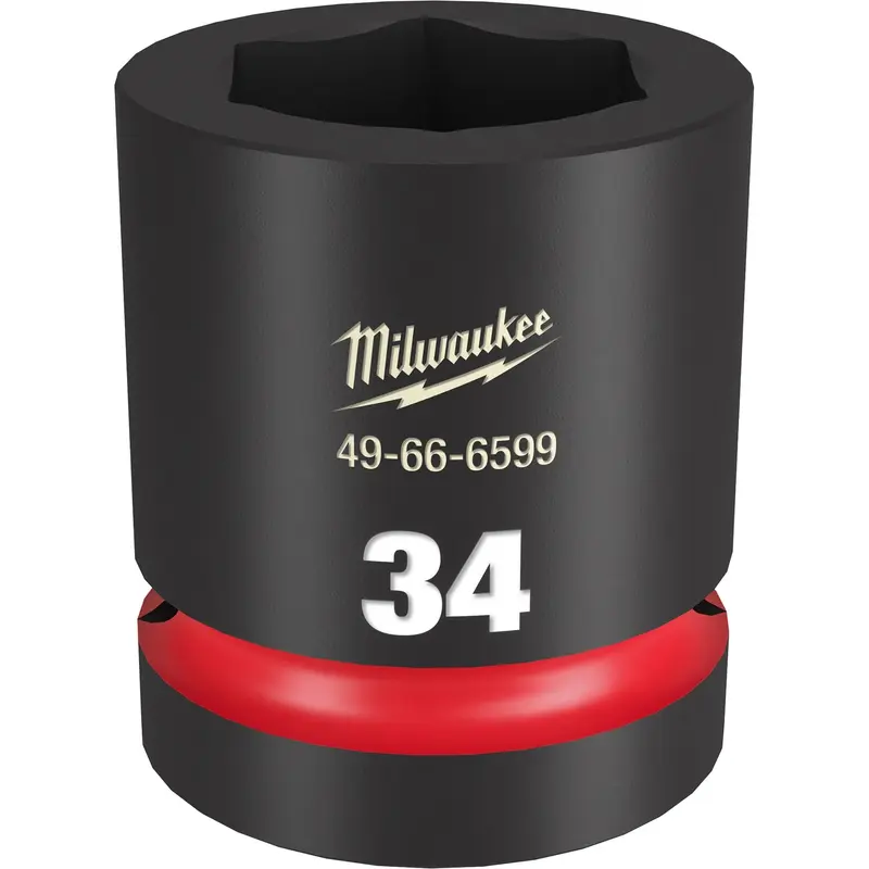 Milwaukee 49-66-6599 SHOCKWAVE Impact Duty 1-Inch Drive 34MM Standard 6 Point Socket