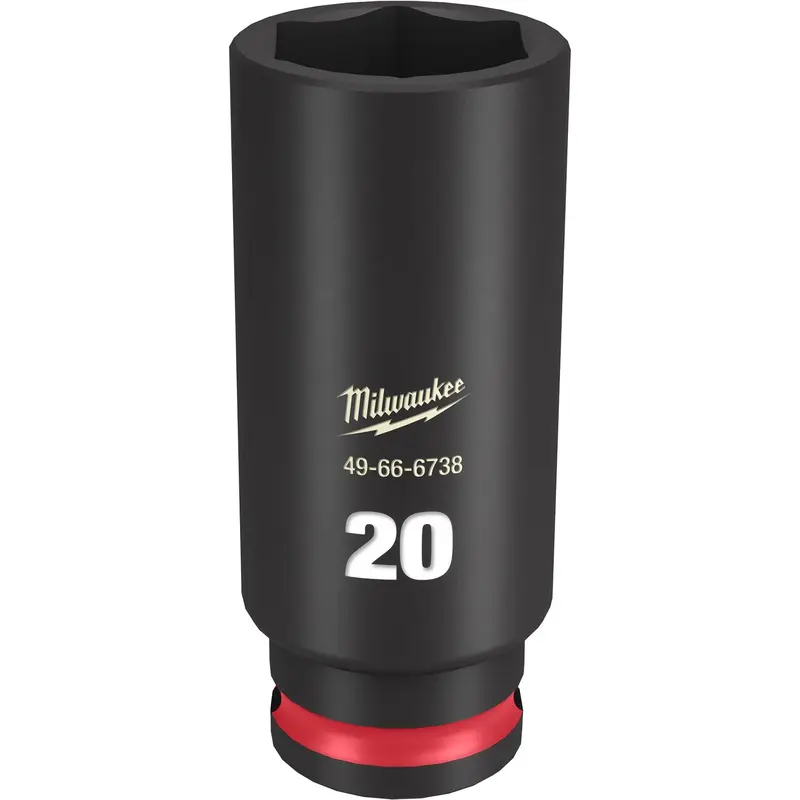 Milwaukee 49-66-6738 SHOCKWAVE Impact Duty 3/8-Inch Drive 20MM Deep 6 Point Socket