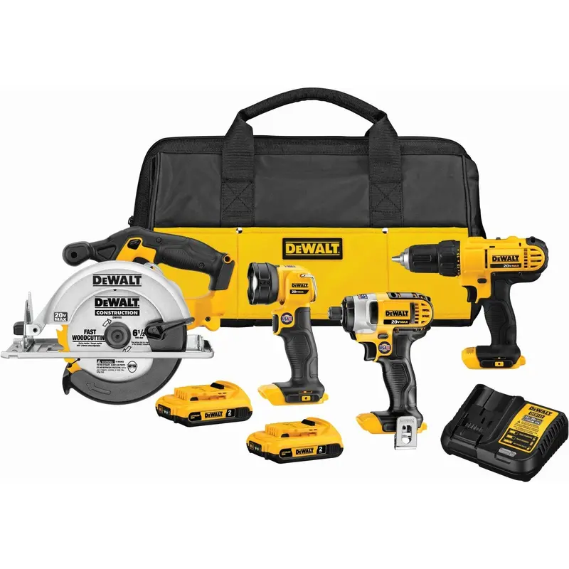 DEWALT DCK466D2 20V MAX Cordless 4-Tool Combo Kit