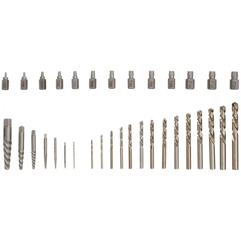 Irwin 11135ZR HANSON Screw Extractor and Drill Bit Set 35 Piece