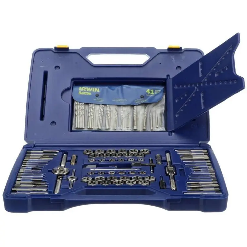 Irwin 26377 HANSON Machine Screw/Fractional/Metric Tap Die Extractor and Drill Bit 117 Piece Set