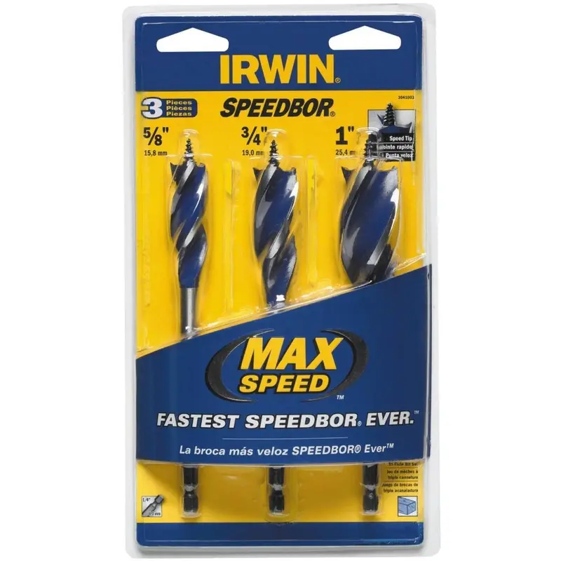 Irwin 3041003 Speedbor MAX Speed Bit Sets 3 Piece Set