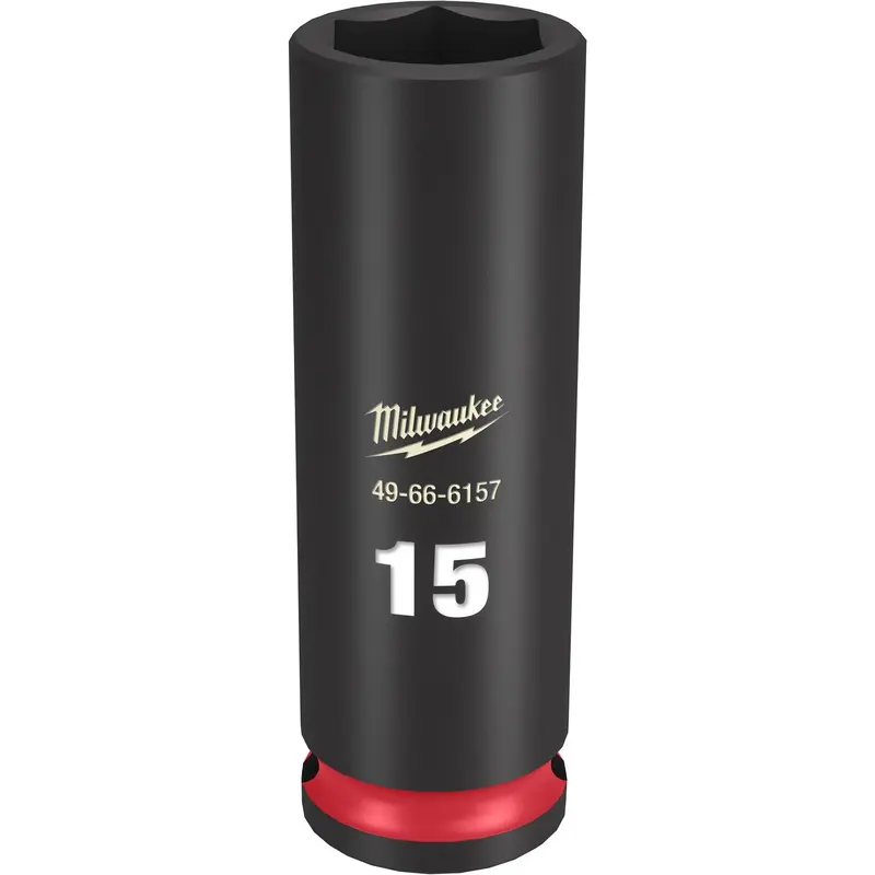 Milwaukee 49-66-6157 SHOCKWAVE Impact Duty 3/8-Inch Drive 15MM Deep 6 Point Socket
