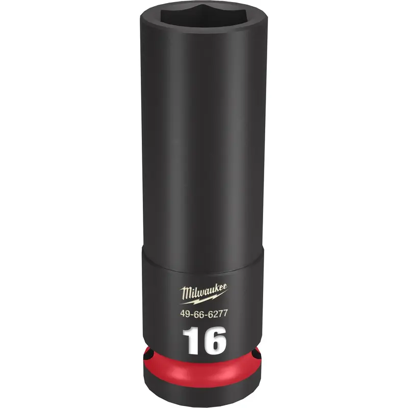 Milwaukee 49-66-6277 SHOCKWAVE Impact Duty 1/2-Inch Drive 16MM Deep 6 Point Socket