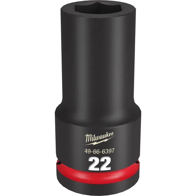 Milwaukee 49-66-6397 SHOCKWAVE Impact Duty 3/4-Inch Drive 22MM Deep 6 Point Socket