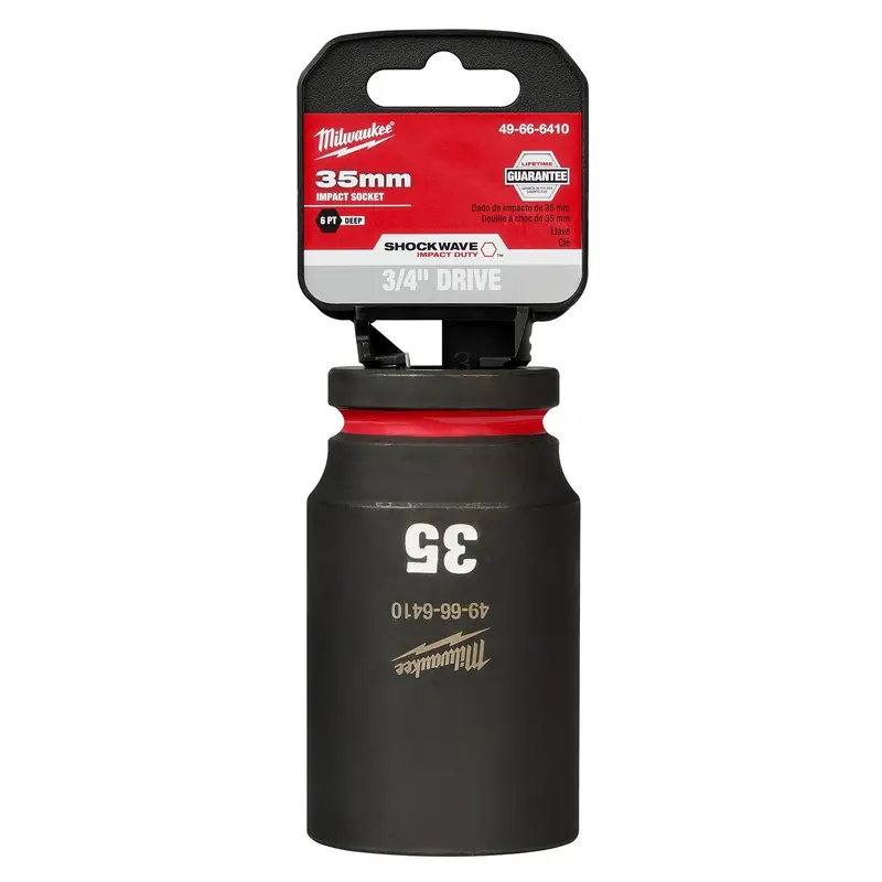 Milwaukee 49-66-6410 SHOCKWAVE Impact Duty 3/4-Inch Drive 35MM Deep 6 Point Socket