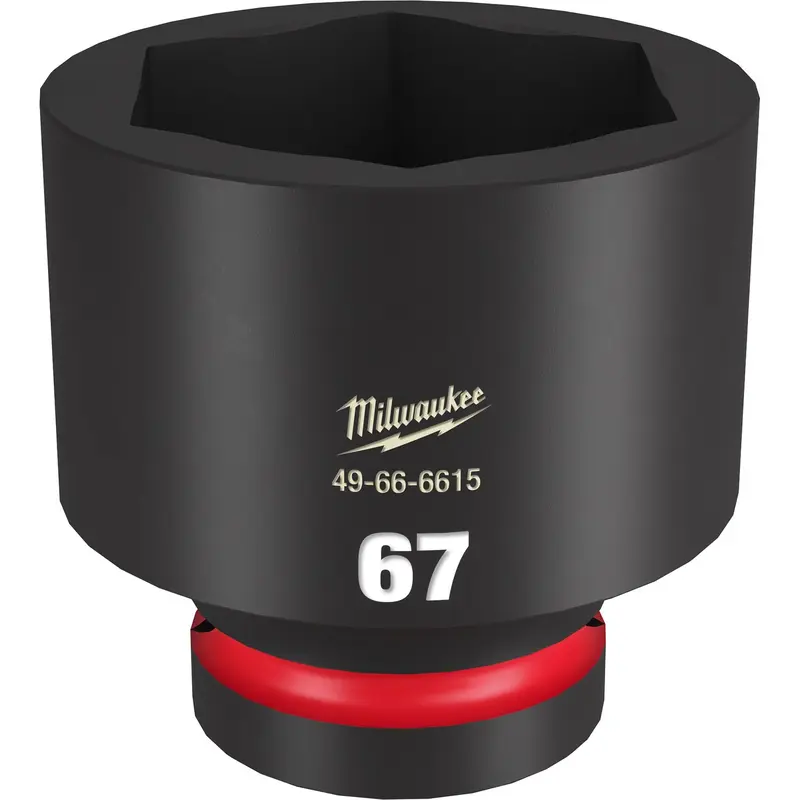Milwaukee 49-66-6615 SHOCKWAVE Impact Duty 1-Inch Drive 67MM Standard 6 Point Socket