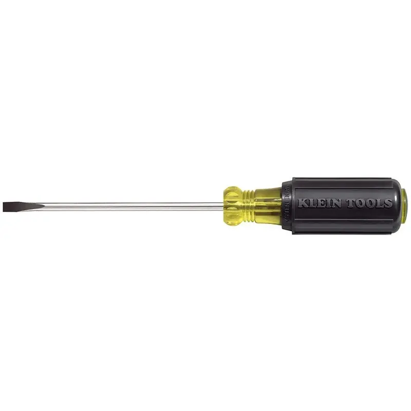 Klein 601-4 3/16" Cabinet-Tip  Screwdriver  4" Round-Shank