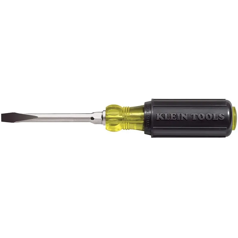 Klein 602-3 7/32" Keystone-Tip Screwdriver  3" Heavy-Duty Round-Shank