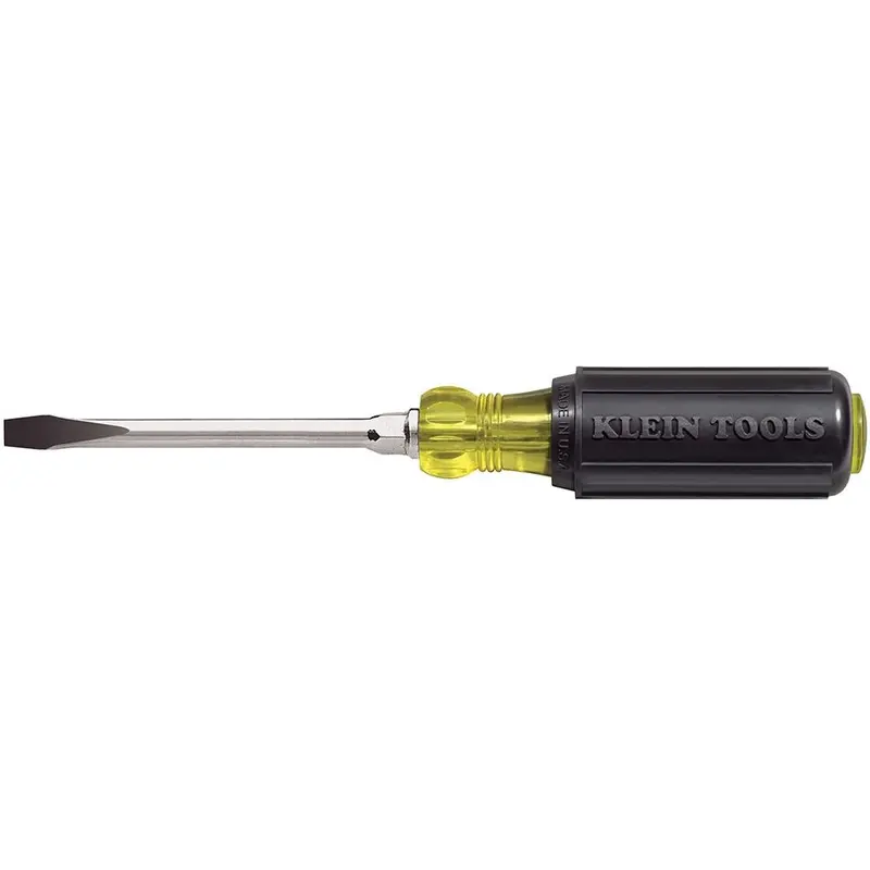 Klein 602-4 1/4" Keystone-Tip Screwdriver  4" Heavy-Duty Round-Shank